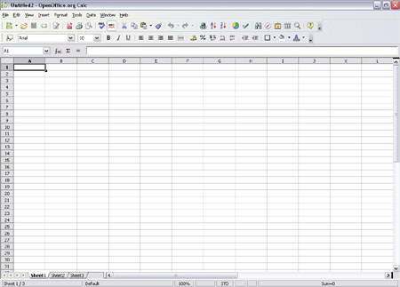 OpenOffice Calc Screenshot