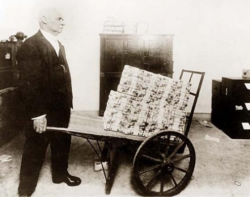 Wheelbarrow of Worthless Money